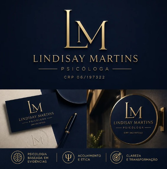 Identidade visual da marca Lindisay Martins — Psicóloga
